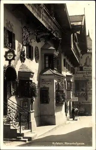 Ak Kufstein in Tirol, Römerhofgasse, Weinstube Auracher Löchl