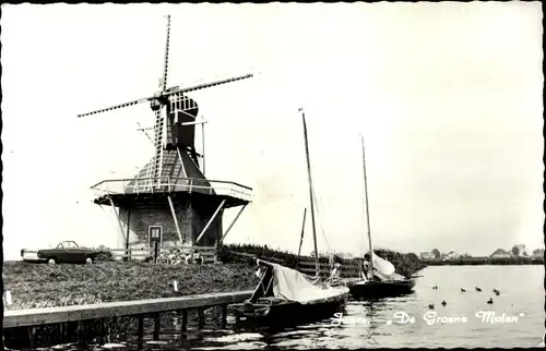 Ak Joure Friesland Niederlande, De Grone Molen