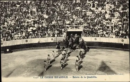 Ak Stierkampf, La Course Espagnole, Entree de la Quadrilla