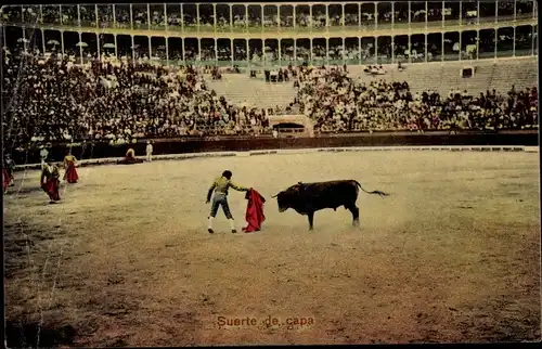 Ak Corrida de Toros, Suerte de capa, Stierkampf