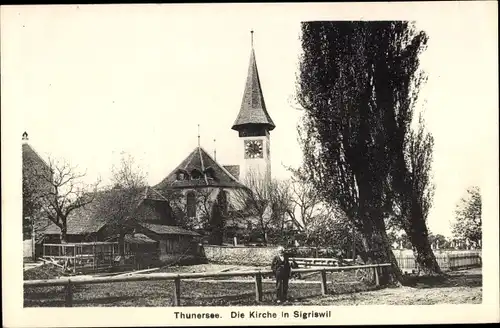 Ak Sigriswil Kanton Bern, Thunersee, Kirche