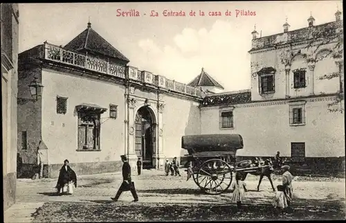 Ak Sevilla Andalusien, La Entrada de la casa de Pilatos
