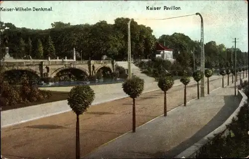 Ak Metz Moselle, Kaiser Wilhelm Denkmal, Kaiserpavillon