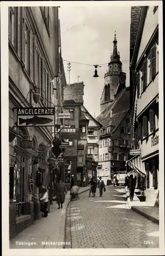 Ak Tübingen am Neckar Baden Württemberg, Neckargasse, Handlung Alfred Lehmann