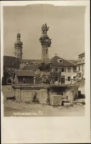 Ak Weikersheim in Tauberfranken Württemberg, Brunnen