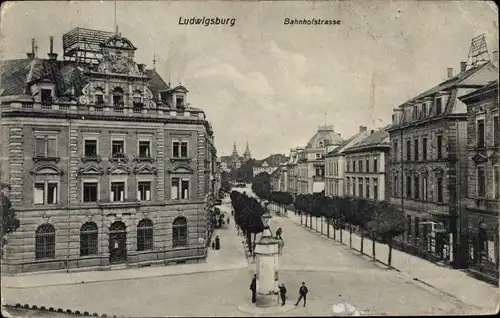 Ak Ludwigsburg in Württemberg, Bahnhofstraße