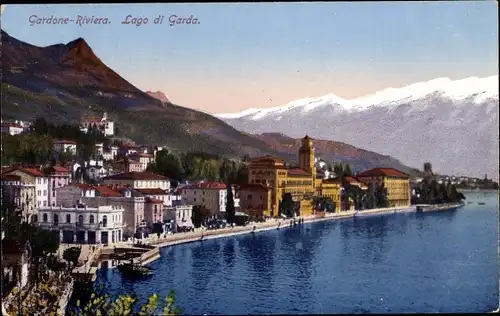 Ak Gardone Riviera Lago di Garda Lombardia, Totalansicht