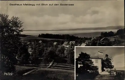 Ak Walzenhausen Kanton Appenzell Ausserrhoden Schweiz, Gasthaus Meidegg, Bodensee