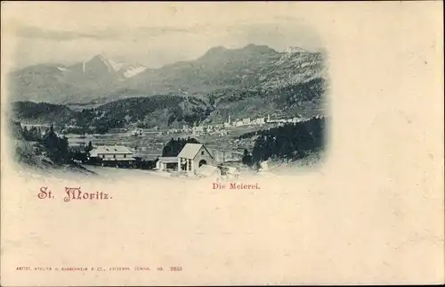Ak Sankt Moritz Kanton Graubünden, Die Meierei