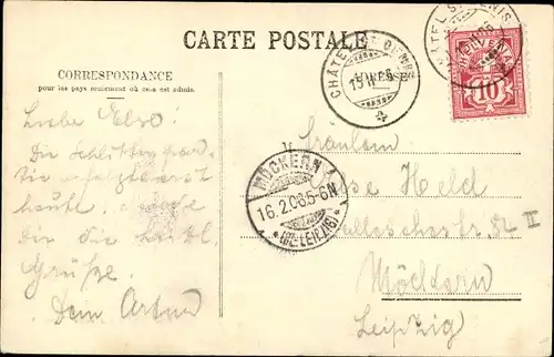 Ak Châtel Saint Denis Kanton Freiburg, La Veveyse, Totalansicht