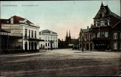 Ak Eindhoven Nordbrabant Niederlande, Stationsplein, Franziskaner Leistbräu Pilsner Urquell