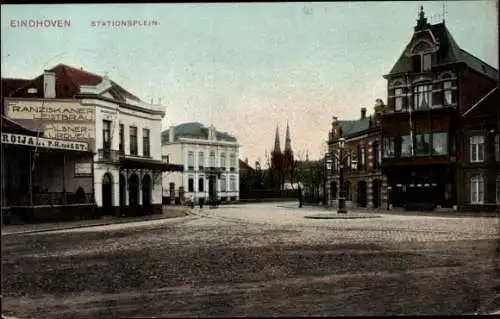 Ak Eindhoven Nordbrabant Niederlande, Stationsplein, Franziskaner Leistbräu Pilsner Urquell