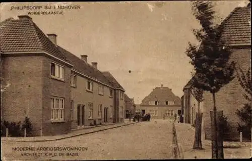 Ak Philipsdorp Eindhoven Nordbrabant Niederlande, Wingerdlaantje, Moderne Arbeiderswoningen