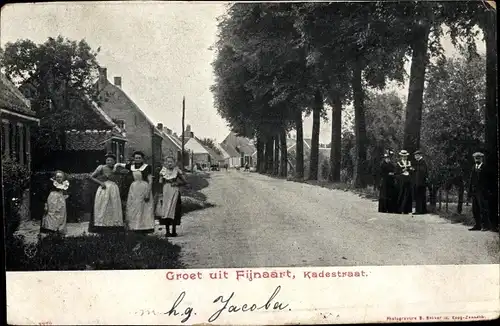 Ak Fijnaart Moerdijk Nordbrabant Niederlande, Kadestraat