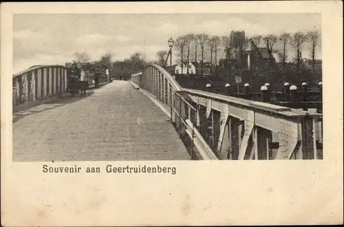 Ak Geertruidenberg Nordbrabant Niederlande, Ortsansicht mit Brücke