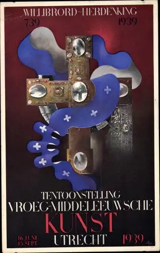 Ak Utrecht, Willibrord Tentoonstelling vroegmiddeleeuwsche Kunst, Ausstellung 1939, Kreuz