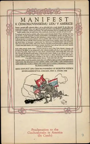Ak Manifest, Proclamation to the Czechoslovacs in America, I WK