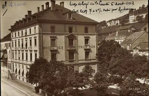Ak Le Locle Kt Neuenburg, Hotel des Trois Rois