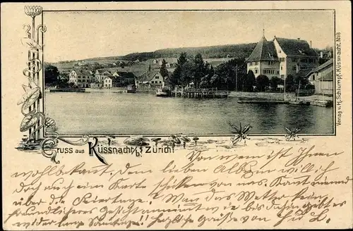 Ak Küssnacht Kanton Zürich, Blick auf den Ort