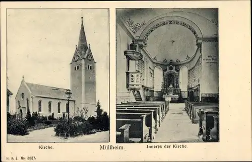 Ak Müllheim Kanton Thurgau, Kirche, Inneres der Kirche