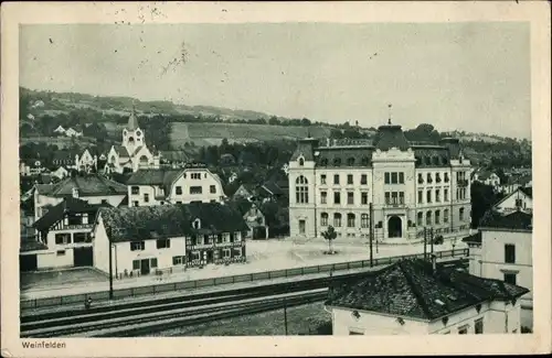 Ak Weinfelden Kanton Thurgau, Blick auf den Ort