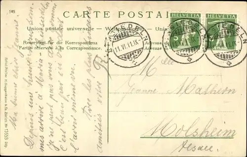 Präge Wappen Briefmarken Passepartout Ak Einsiedeln Kanton Schwyz Schweiz, Totalansicht, Kloster