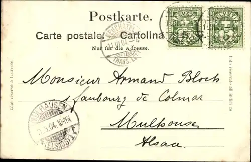 Ak Neuchâtel Neuenburg Stadt, Ecole de Commerce, Corridor, Collections