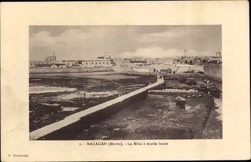 Ak El Jadida Mazagan Marokko, Le Mole a maree basse