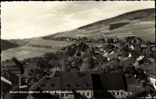 Ak Oberwiesenthal im Erzgebirge, Blick zum neuen Haus, Panorama