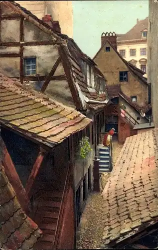 Ak Berlin Mitte, Hof in der Fischerstr. 28