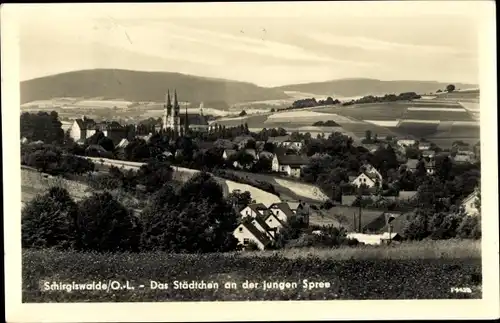 Ak Schirgiswalde in Sachsen, Blick auf den Kurort, Kirche