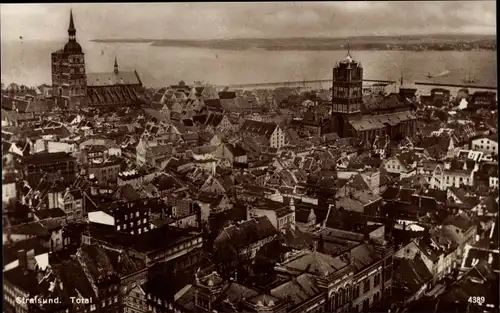 Ak Stralsund in Vorpommern, Totale
