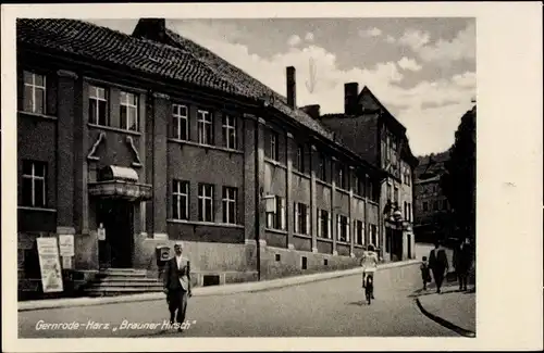 Ak Gernrode Quedlinburg im Harz, Gasthaus Brauner Hirsch