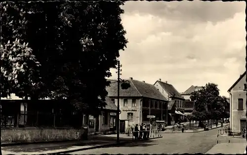 Ak Helbra in Sachsen Anhalt, Kreuzung der Siebigröder Straße, Thälmannstraße u. Thomas-Müntzer-Str.