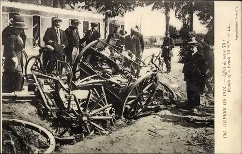 Ak Effes de notre 75mm, Kriegszerstörungen, I WK