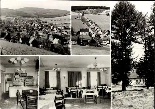 Ak Neudorf Sehmatal im Erzgebirge, Panorama, Konsum Gaststätte Siebensäure