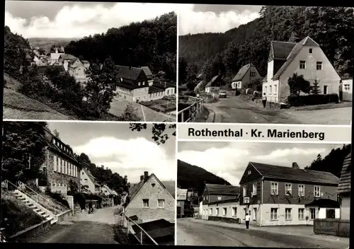 Ak Rothenthal Olbernhau im Erzgebirge, Teilansichten, Straßenpartie