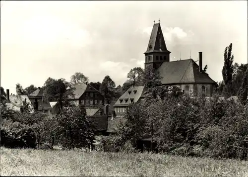 Ak Oberlungwitz, Teilansicht, Kirche