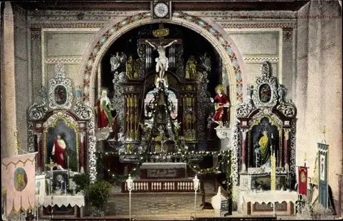 Ak Triberg im Schwarzwald, Inneres der Wallfahrtskirche, Altar