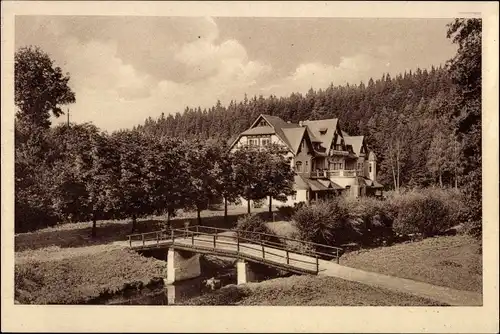 Ak Krummenhennersdorf Halsbrücke in Sachsen, Kirchliches Bundeshaus, Brücke