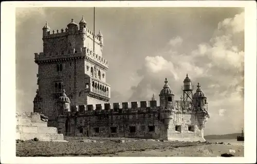 Ak Lisboa Lissabon Portugal, A torre da Belem, Turm von Belem