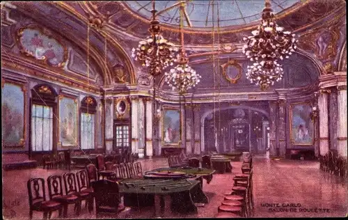 Künstler Ak Monte Carlo Monaco, Salon de Roulette
