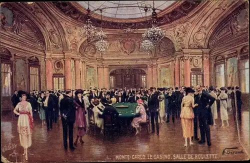 Künstler Ak Beraud, N., Monte Carlo Monaco, Casino, Salle de Roulette
