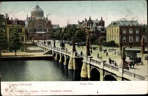 Ak Amsterdam Nordholland Niederlande, Hooge Sluis