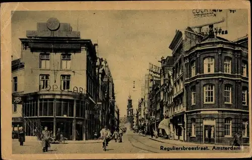 Ak Amsterdam Nordholland Niederlande, Reguliersbreestraat