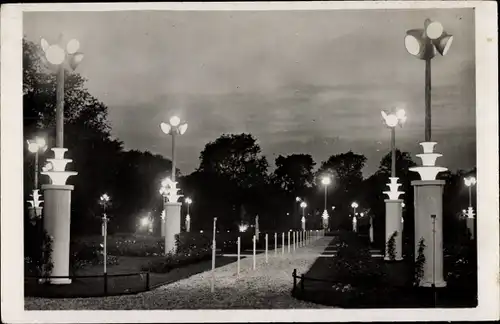 Ak Amsterdam Nordholland Niederlande, Rosarium Kleurenpracht I I, Avondverlichting