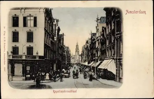 Ak Amsterdam Nordholland Niederlande, Reguliersbreestraat