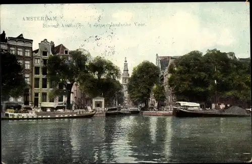 Ak Amsterdam Nordholland Niederlande, Binnen-Amstel, 's Gravelandsche Veer