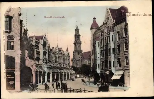 Ak Amsterdam Nordholland, Raadhuisstraat