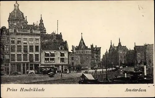 Ak Amsterdam Nordholland Niederlande, Prins Hendrikkade